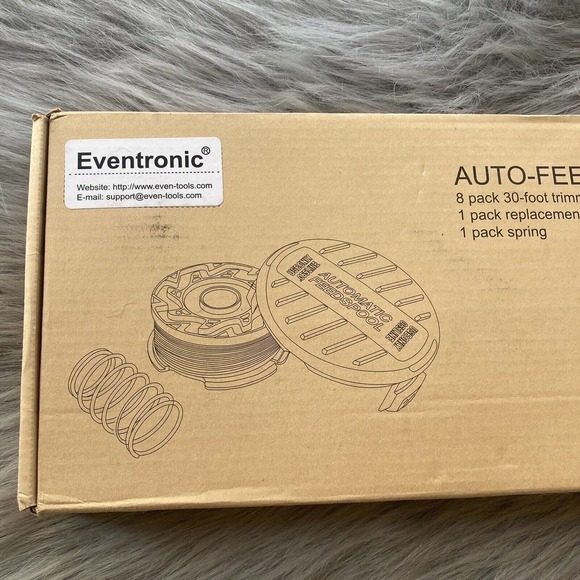 Eventronic 10-Pack Auto-Feed Trimmer Line & 1 Replacement Spool Cap Cover Lawn - Picture 3 of 7